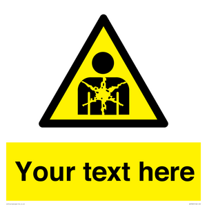 Custom Warning substance or mixture presenting a health hazard